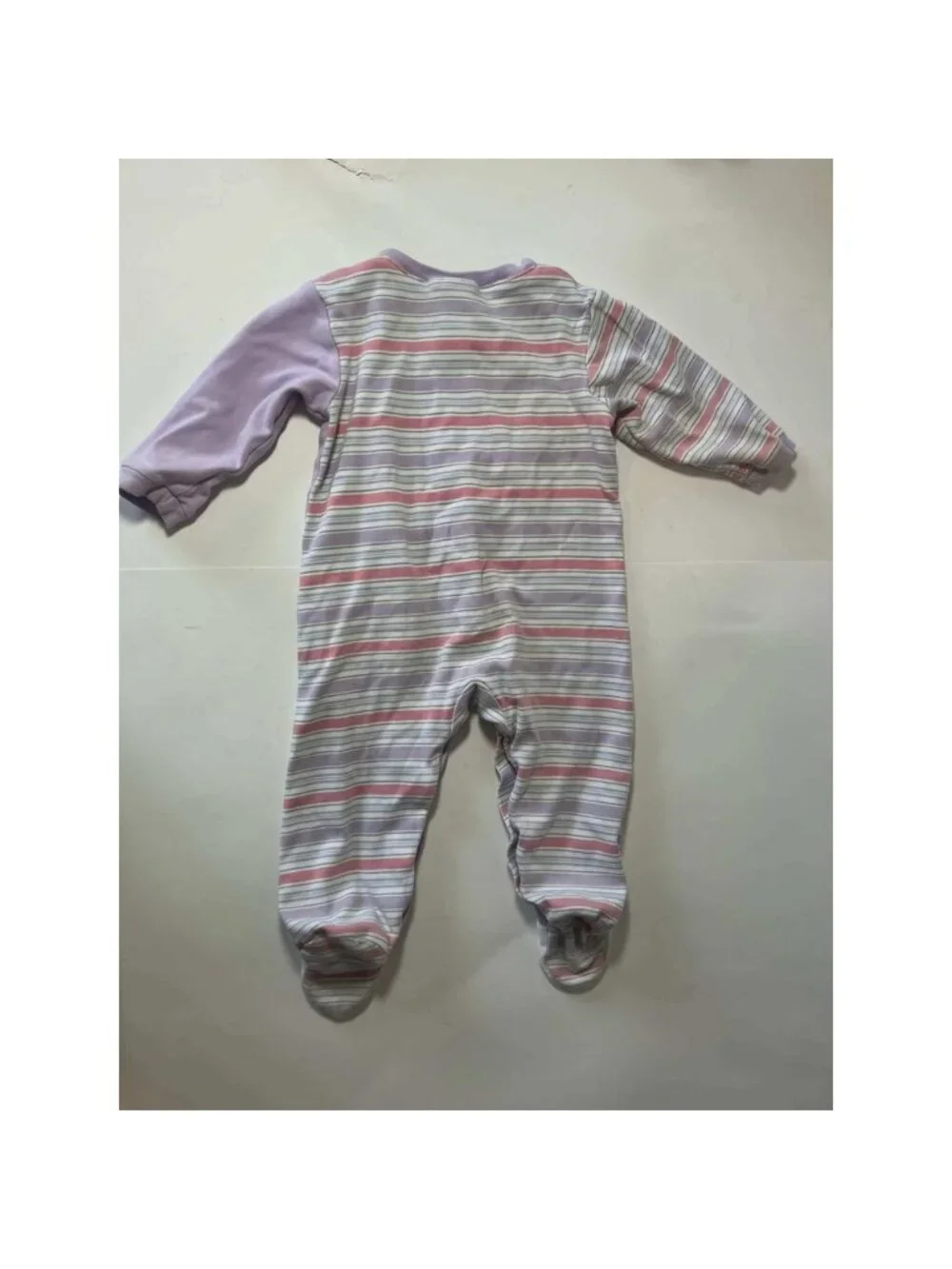 Disney Baby Marie Aristocats Footed Sleeper Purple Striped 12M One Piece Pajamas